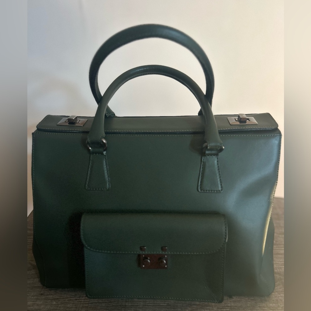 Vittoria Napoli Genuine Leather Satchel Handbag